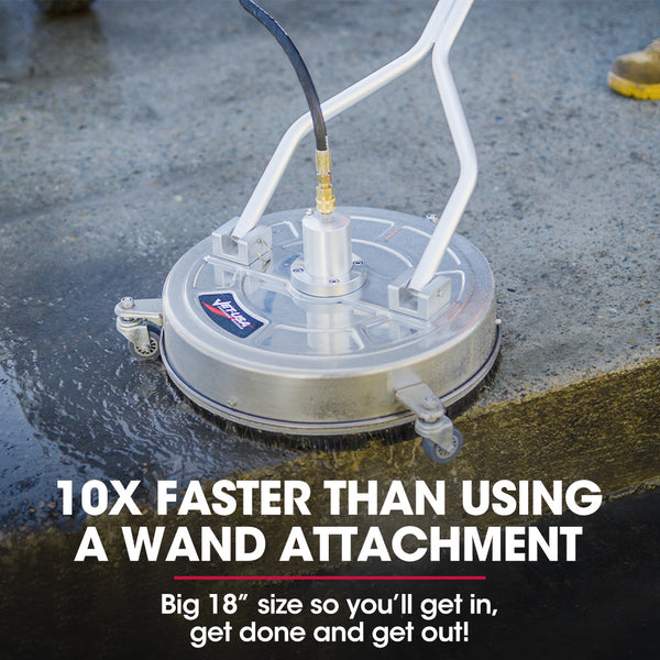 Jet Usa 21" Stainless Steel Pressure Washer Surface Cleaner With Yoke Handlebar 3/8" Fitting For Concrete Driveway Patio Floor Pressure Washer Parts