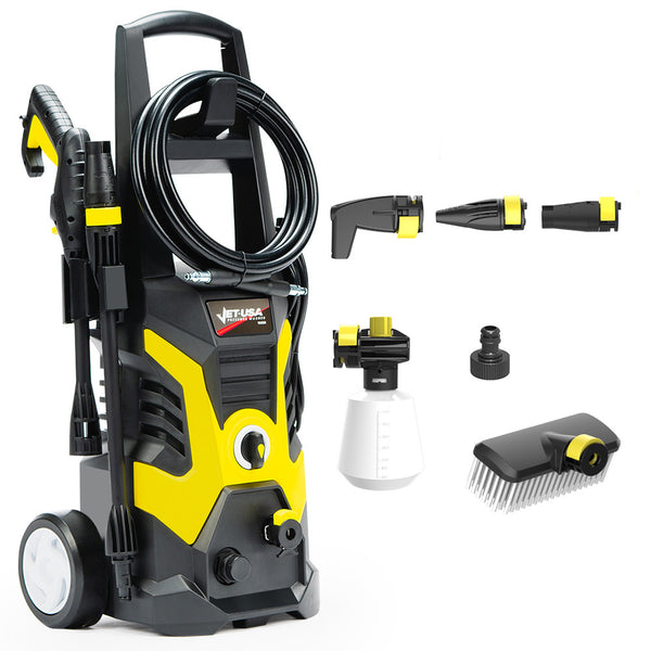 Jet Usa Rx530 Electric High Pressure Washer 2400Psi Nozzles Brush Head Cleaner Detergent Bottle Pressure Washers