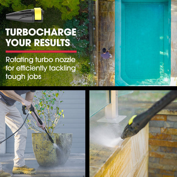 Jet Usa Rx530 Electric High Pressure Washer 2400Psi Nozzles Brush Head Cleaner Detergent Bottle Pressure Washers