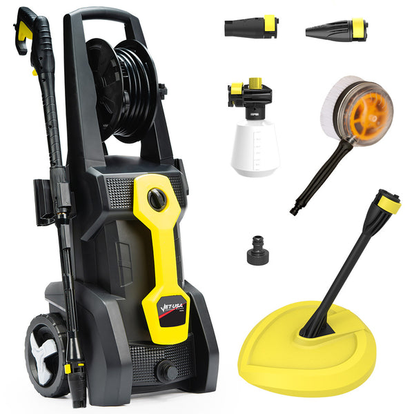 Jet Usa Rw545 Electric High Pressure Washer 3000Psi Water Cooled Motor 2 Nozzles Brush Head Deck Cleaner Detergent Bottle Pressure Washers