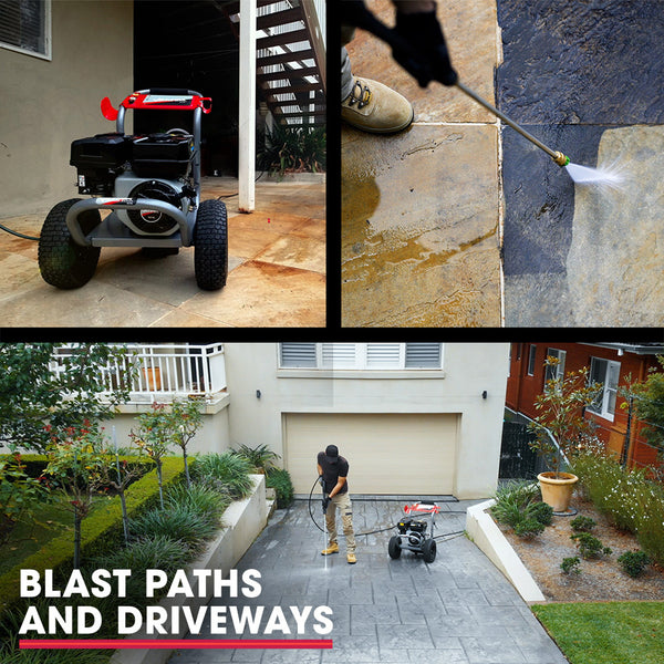 Jet Usa 7Hp 4800Psi Petrol High Pressure Washer 4 Stroke Engine Gun Water Cleaner Gurney 9M Hose Pressure Washers