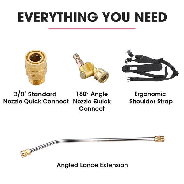 Pressure Washer Accessories Jet Usa 4000Psi 5.5M Long Telescopic Universal Pressure Washer Cleaner Pole Wand Extension Lance