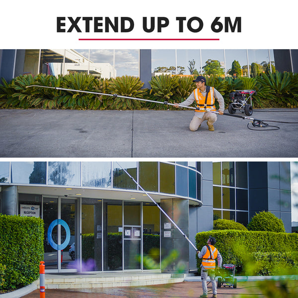 Jet Usa 4000Psi 5.5M Long Telescopic Universal Pressure Washer Cleaner Pole Wand Extension Lance Pressure Washer Accessories