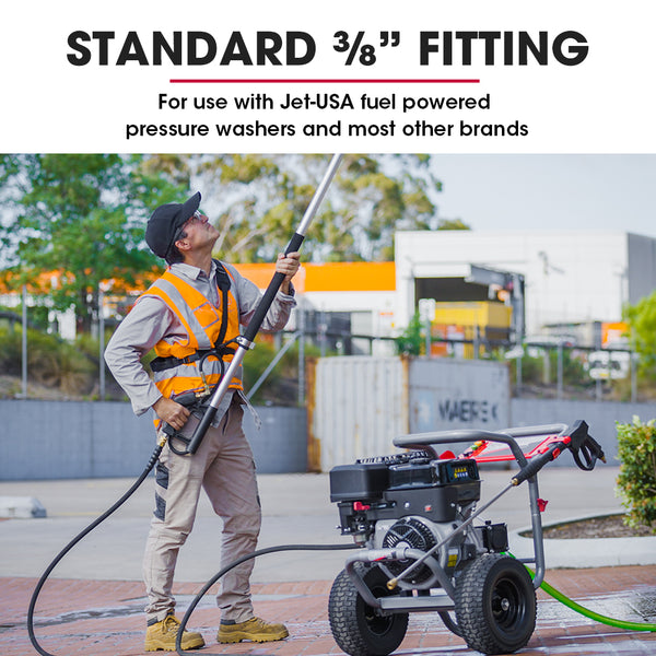 Jet Usa 4000Psi 5.5M Long Telescopic Universal Pressure Washer Cleaner Pole Wand Extension Lance Pressure Washer Accessories