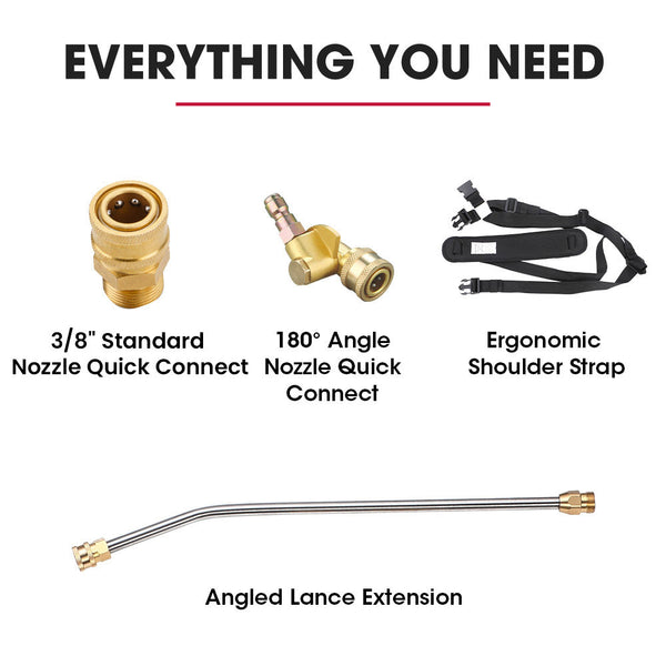 Jet Usa 4000Psi 5.5M Long Telescopic Universal Pressure Washer Cleaner Pole Wand Extension Lance Pressure Washer Accessories