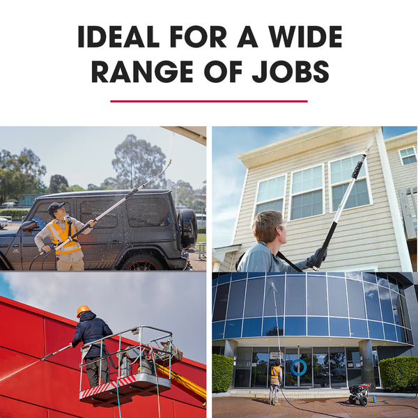 Jet Usa 4000Psi 5.5M Long Telescopic Universal Pressure Washer Cleaner Pole Wand Extension Lance Pressure Washer Accessories