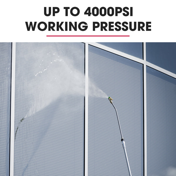 Jet Usa 4000Psi 5.5M Long Telescopic Universal Pressure Washer Cleaner Pole Wand Extension Lance Pressure Washer Accessories