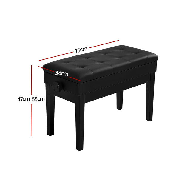 Alpha Piano Bench Stool Adjustable Height Keyboard Seat Piano Stools