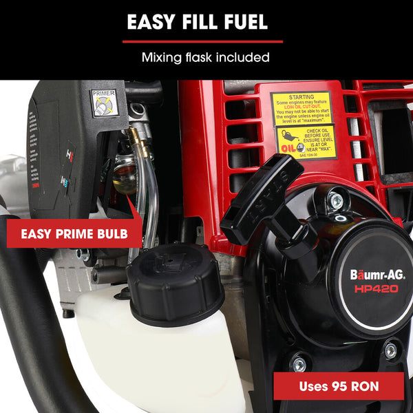 Baumr Ag 38Cc 4 Stroke 40Cc Petrol Post Driver With Carry Case & Piling Sleeves Post Drivers