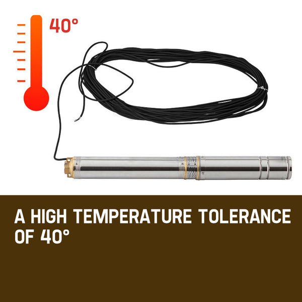 1Hp Submersible Bore Water Pump Deep Well Irrigation Stainless Steel 240V Water Pumps & Pressure Tanks