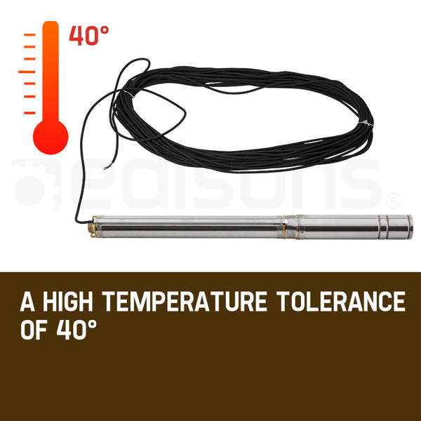 Protege 2Hp Submersible Bore Water Pump Well Irrigation Stainless Steel 240V Deep Water Pumps & Pressure Tanks