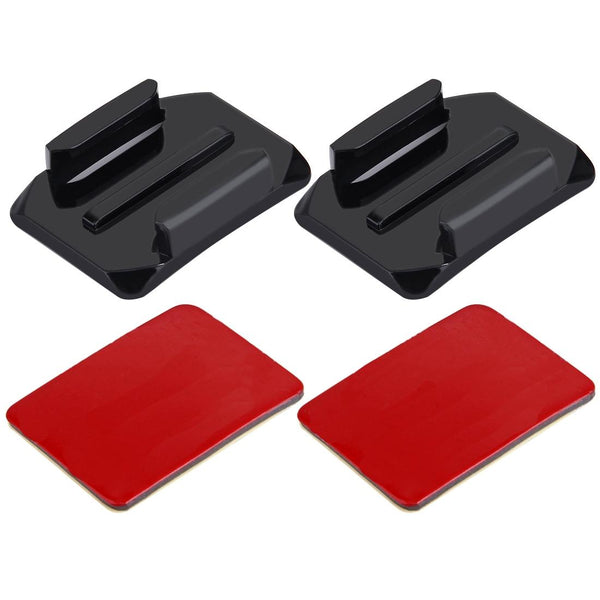 2 Curved Surface Mounts With Adhesive Stickers For Action Cameras Jaws Flex Clamp Mounts & Holders