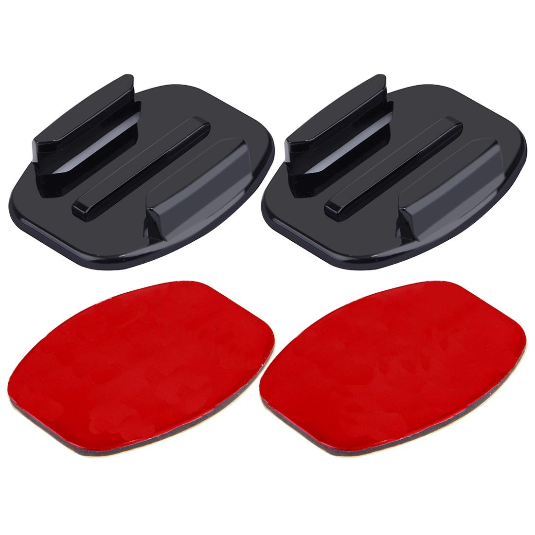 2 Flat Surface Mounts + Adhesive Stickers For Action Cameras Jaws Flex Clamp Gopro Hero12 Tripod Mount Accessories