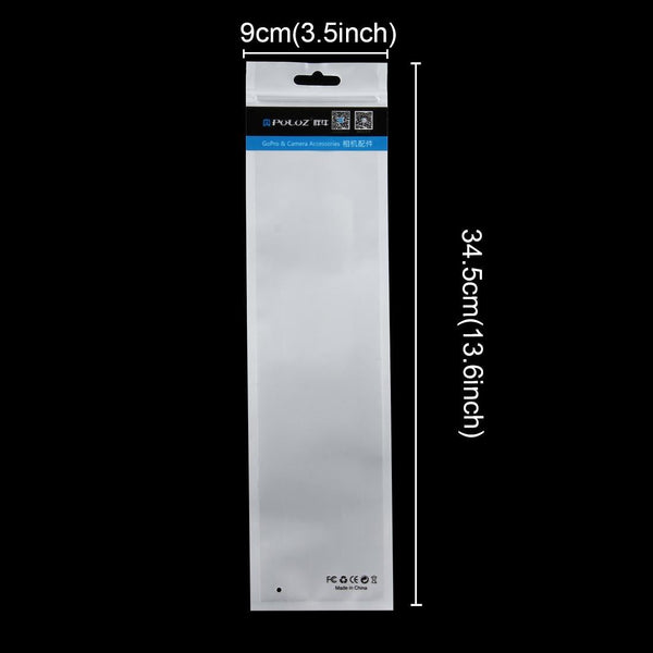 Veile Studios 10 Pack Clear Front White Pearl Jewelry Zip Lock Bags 34.5Cm X 9Cm With Hang Hole Jewellery Holders & Organisers