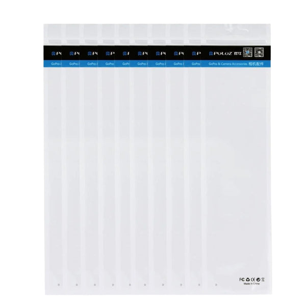 Veile Studios 10 Pack Clear Front White Pearl Jewelry Zip Lock Bags 34.5Cm X 9Cm With Hang Hole Jewellery Holders & Organisers