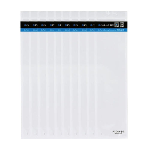 Veile Studios 10 Pack Clear Front White Pearl Jewelry Zip Lock Bags 34.5Cm X 9Cm With Hang Hole Jewellery Holders & Organisers