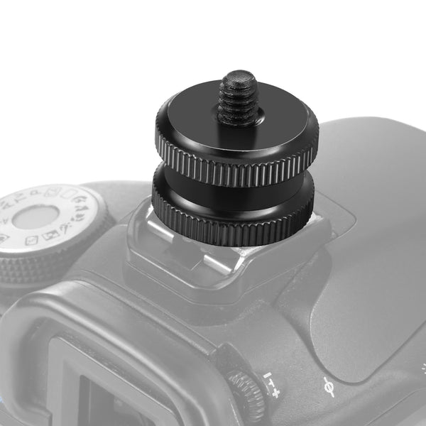 Reinforced Hot Shoe Adapter For Dslr And Action Cameras With Adjustable Locking Cables & Adapters