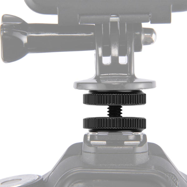 Reinforced Hot Shoe Adapter For Dslr And Action Cameras With Adjustable Locking Cables & Adapters