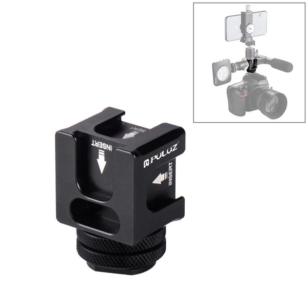Aluminium Four Head Hot Shoe Mount Adapter For Microphone And Flash Light Other Camera & Photo Accs