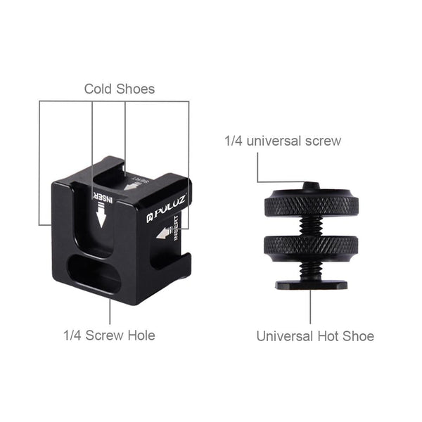 Aluminium Four Head Hot Shoe Mount Adapter For Microphone And Flash Light Other Camera & Photo Accs