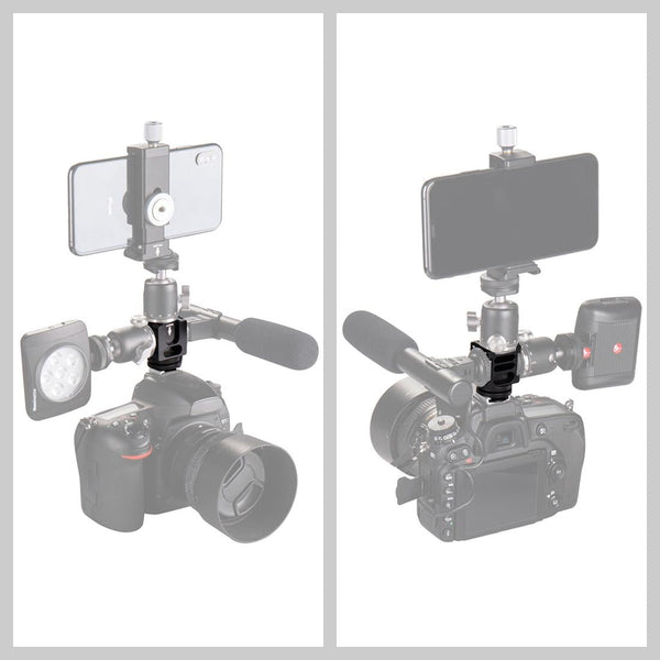 Aluminium Four Head Hot Shoe Mount Adapter For Microphone And Flash Light Other Camera & Photo Accs