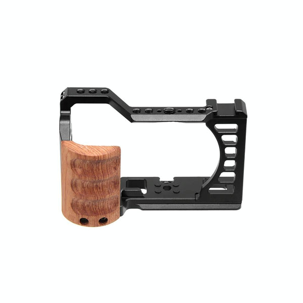 Wood Handle Metal Camera Cage For Sony Alpha 7C Stabilizer Rig Camera Cases Bags & Covers