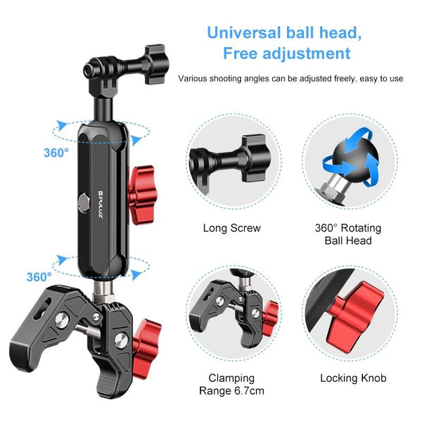 Cnc Metal Motorcycle Handlebar Mount For Cameras And Action Bike Camera Holders Mounts