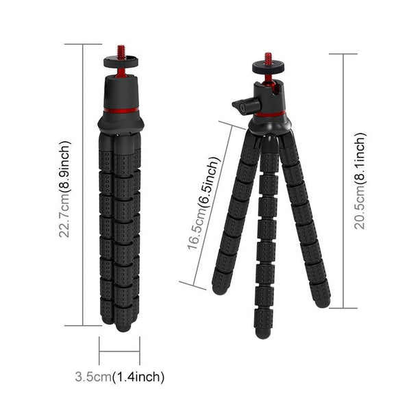 Flexible Mini Octopus Tripod With Remote For Cameras And Cellphones Tripods & Monopods