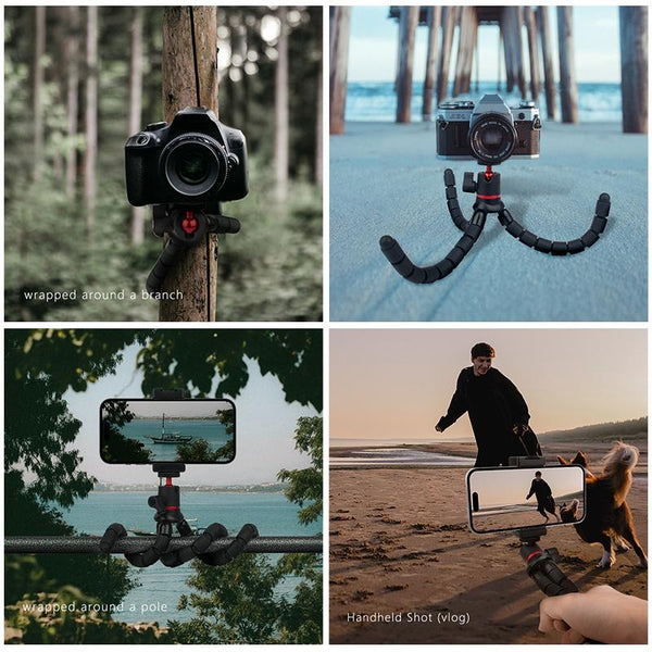 Flexible Mini Octopus Tripod With Remote For Cameras And Cellphones Tripods & Monopods