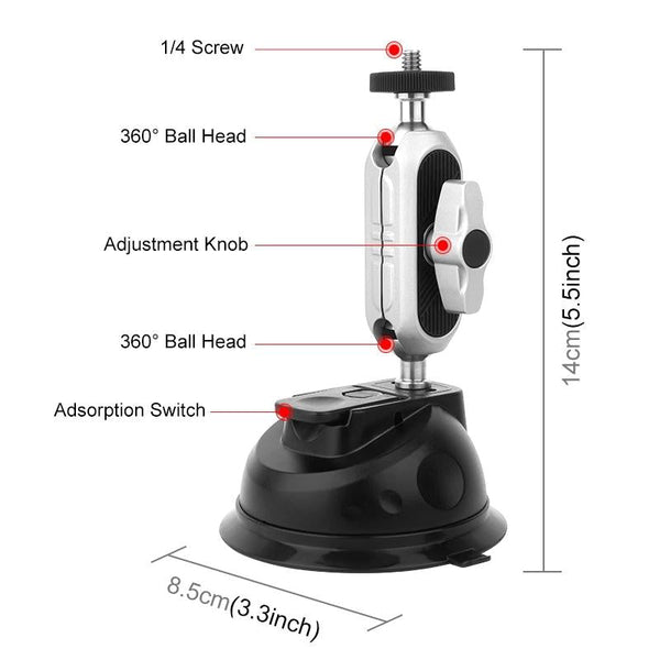 Universal Car Phone Mount With Suction Cup Arm For Secure And Adjustable Positioning Stands Holders & Car Mounts