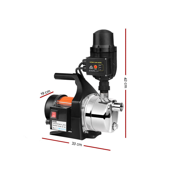 Giantz Garden Water Pump High Pressure 800W Max. Tank Rain Farm Irrigation House Black Water Pumps