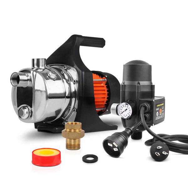 Giantz Garden Water Pump High Pressure 800W Max. Tank Rain Farm Irrigation House Black Water Pumps