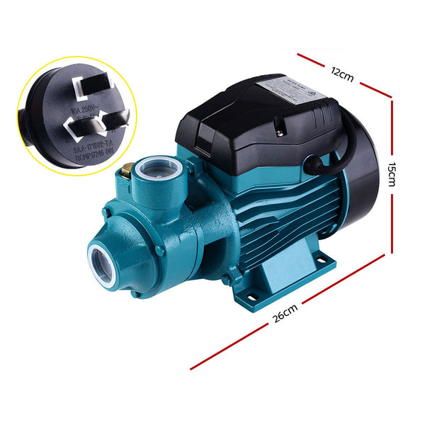 Giantz Peripheral Water Pump Garden Boiler Car Wash Auto Irrigation House Qb60 Water Pumps & Pressure Tanks