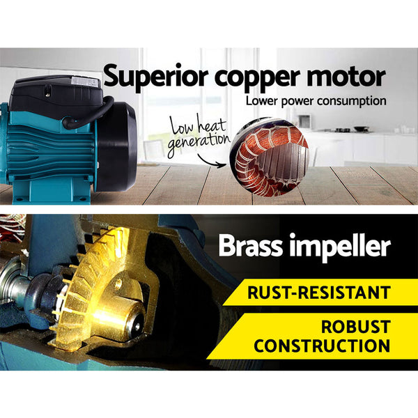 Giantz Peripheral Water Pump Garden Boiler Car Wash Auto Irrigation House Qb60 Water Pumps & Pressure Tanks