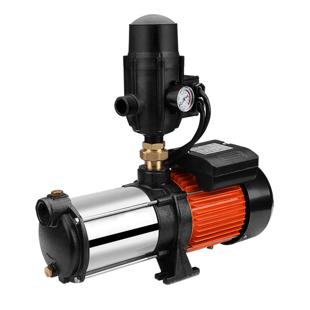 Giantz Garden Water Pump High Pressure 1800W 5 Stage Tank Irrigation Black Water Pumps & Pressure Tanks
