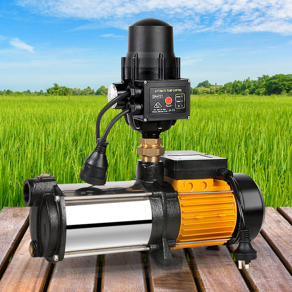 Giantz Garden Water Pump High Pressure 2500W Max. 5 Stage Tank Irrigation Black Water Pumps & Pressure Tanks
