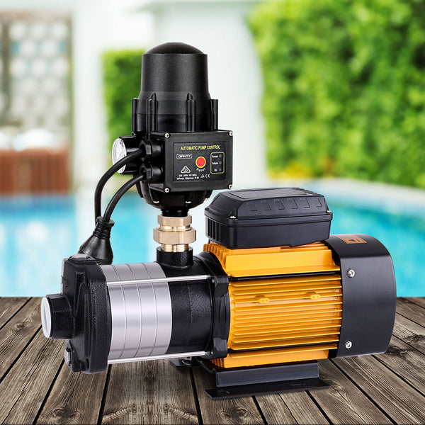 Giantz Garden Water Pump High Pressure 2000W Max. 5 Stage Tank Irrigation Black Water Pumps & Pressure Tanks