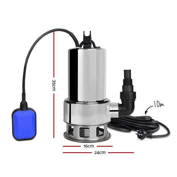 Giantz 1800W Max. Submersible Dirty Water Pump Bore Tank Well Steel Automatic Clean Placeholder