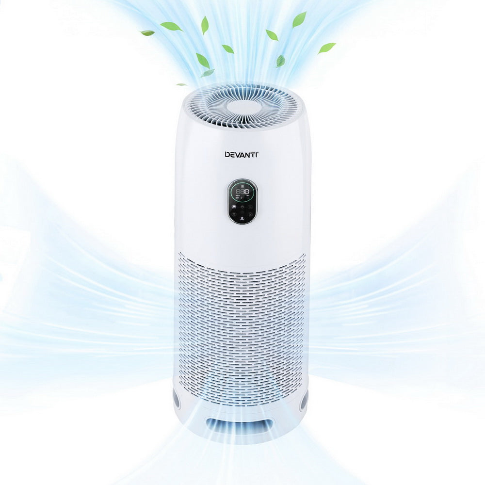 Devanti Air Purifier 4 Layer Hepa Filter White Air Purifiers