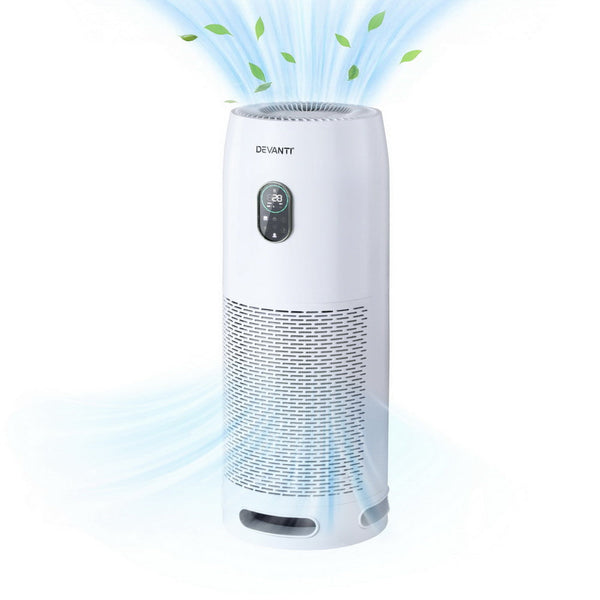 Devanti Air Purifier 4 Layer Hepa Filter White Air Purifiers
