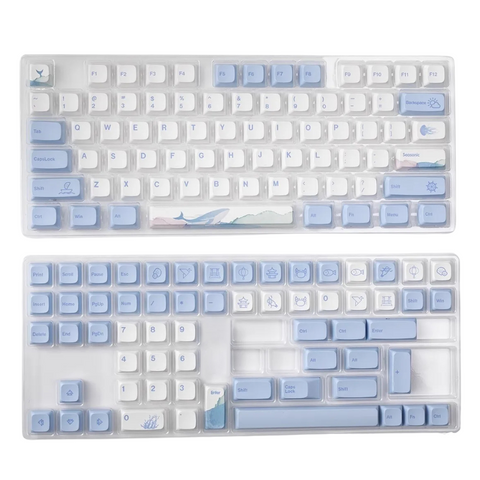 Keycap Keyboard Powder Blue 133 Keys Customised Sublimation For Mechanical Keyboards Keyboards & Keypads