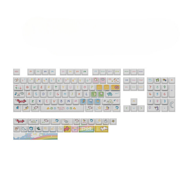 Keycap Keyboard Rainbow Animal Theme 127 Keys Custom Switch Clicks For Keyboards Keyboards & Keypads