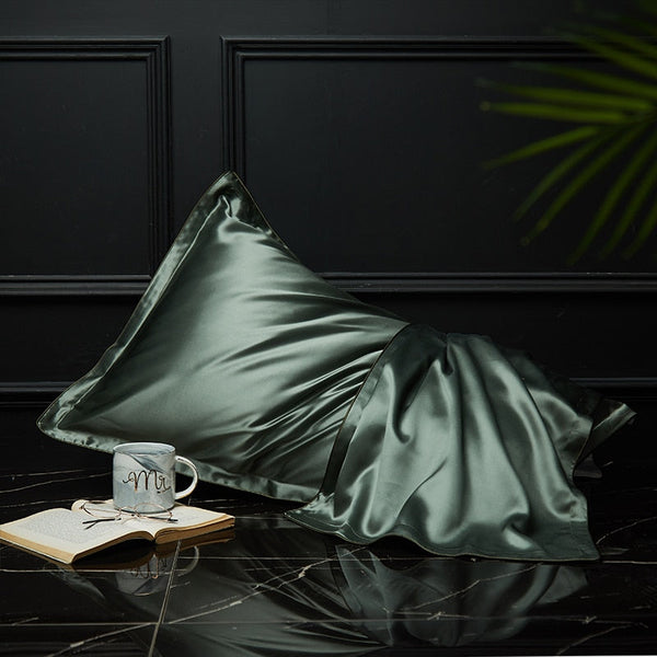 Pillowcase 51X66cm Green Pure Real Silk For Comfortable Home Bed Use Pillow Cases