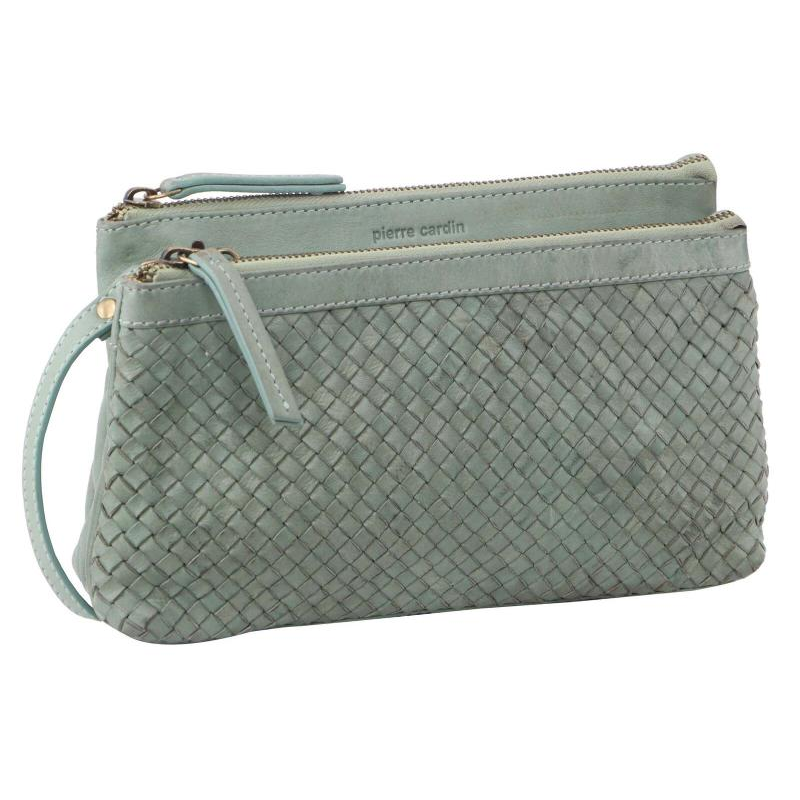 Pierre Cardin Woven Ladies Crossbody/Clutch Bag Mint Women's Bags & Handbags