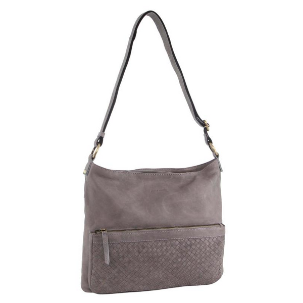 Pierre Cardin Woven Leather Ladies Cross Body Bag Handbag Sky Blue Women's Bags & Handbags