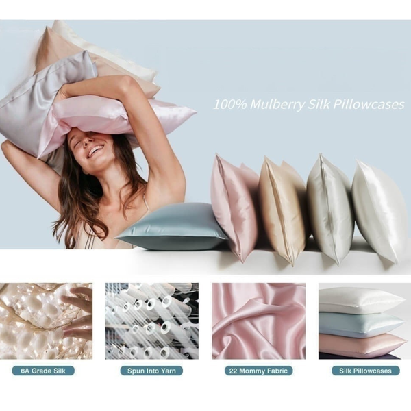 Pillowcase 50X90cm Pink Natural Mulberry Silk For Comfortable Bed Pillow Cases