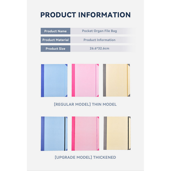 Pink Accordion File Binder With 12 Envelopes Durable Document Organiser Filing Boxes