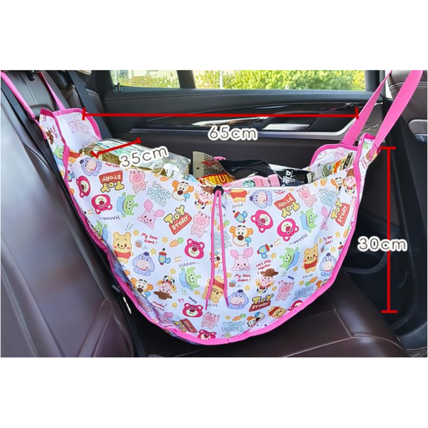 Elosung Pink Car Back Seat Organizer Hammock Portable Storage Solution Car Organisers
