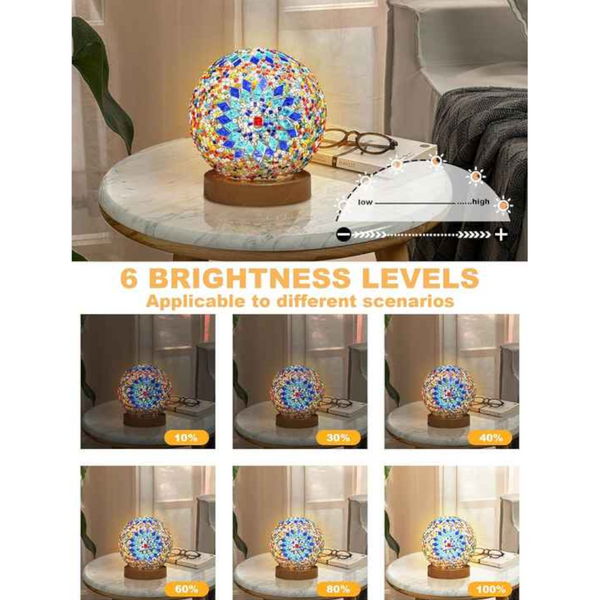 Pink Handmade Mosaic Glass Lamp Vibrant Decorative Table Light Lamps