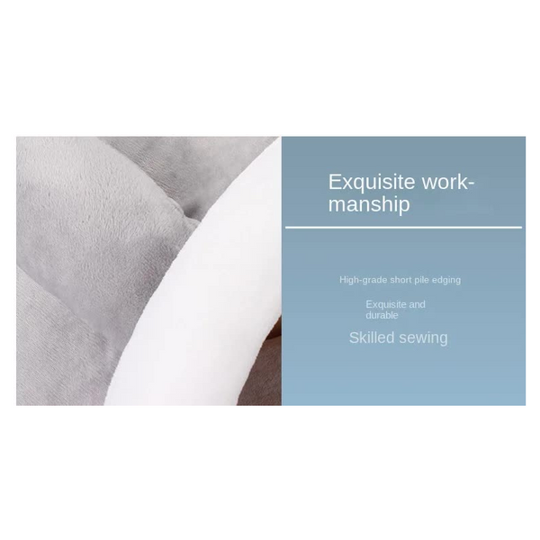 Elosung Pink Half Enclosed Cat Bed Soft Short Velvet Fabric With Sponge + Pp Cotton Filling Size (28X28x30cm) Pet Beds